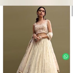 Elegant Cream Lehenga Set